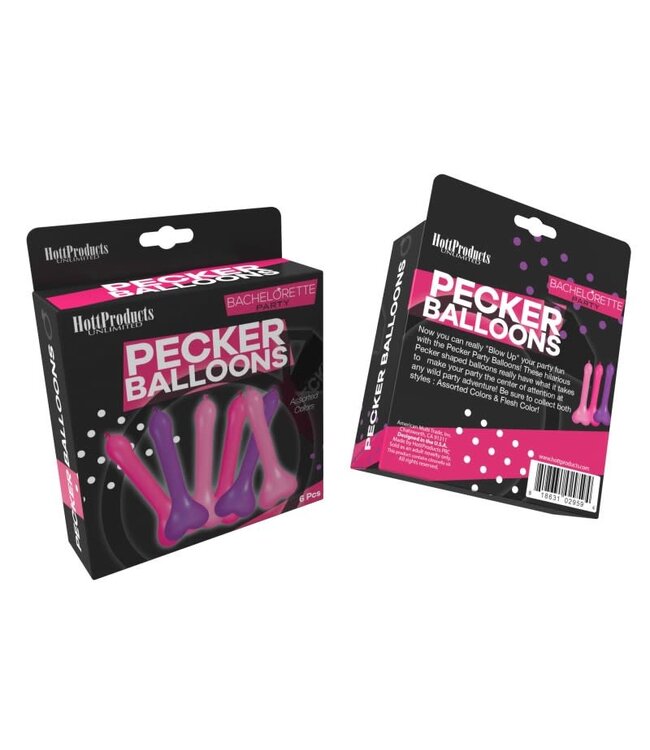 Hott Products Unlimited 6ct Pecker Balloons