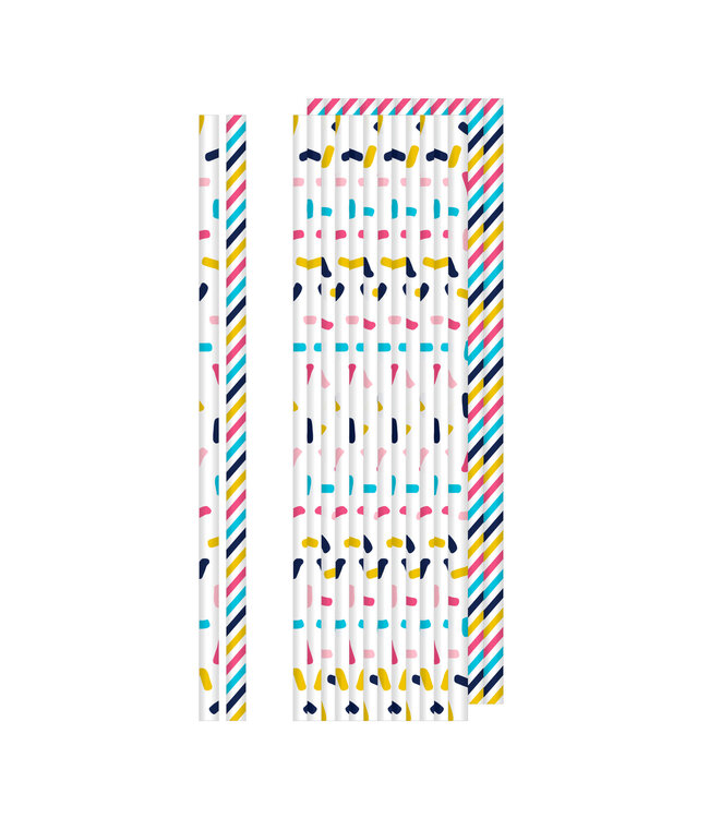 Dolly Parton Assorted Bendy Paper Straws - 24ct