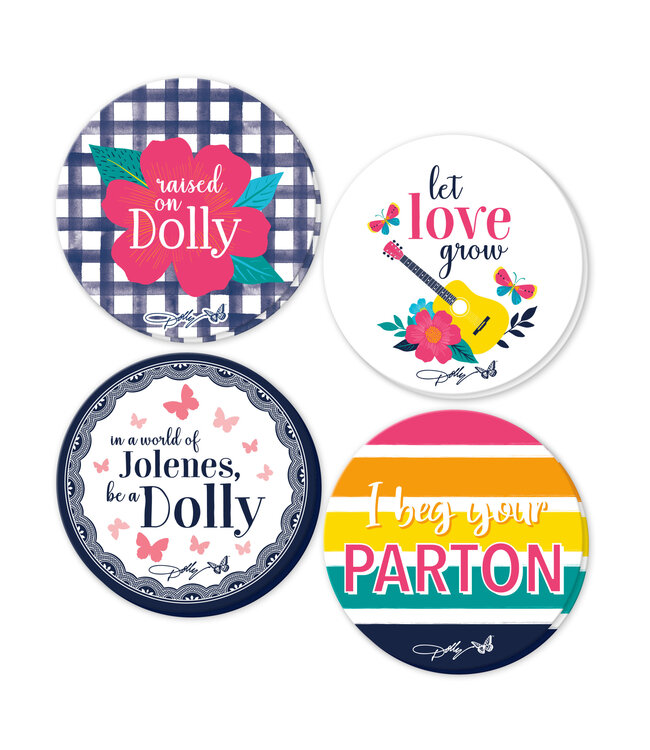 Dolly Parton Assorted Coasters - 8ct