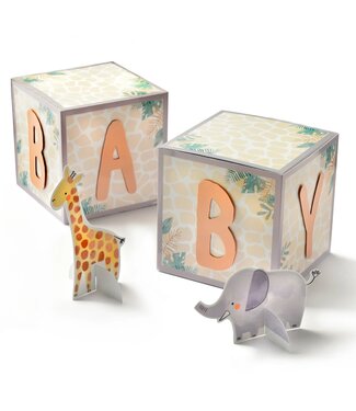 AMSCAN Soft Jungle Baby Block Table Decorations