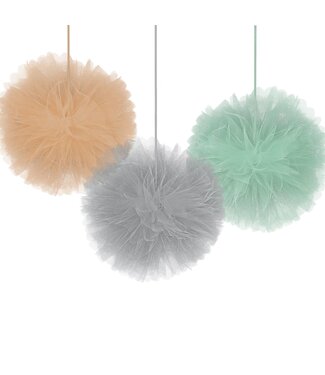 AMSCAN Soft Jungle Tulle Decorations - 3ct