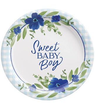 AMSCAN Baby In Bloom Lunch Dinner Plates - 8ct