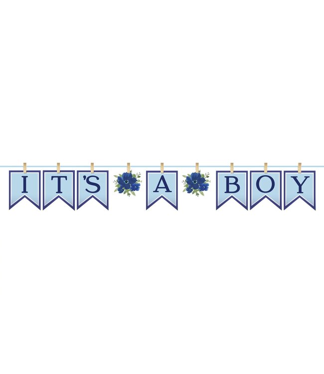 AMSCAN Baby In Bloom Clothespin Letter Banner