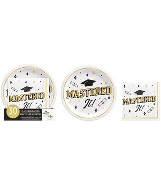 Amscan Master's Degree Graduation Plates & Napkins