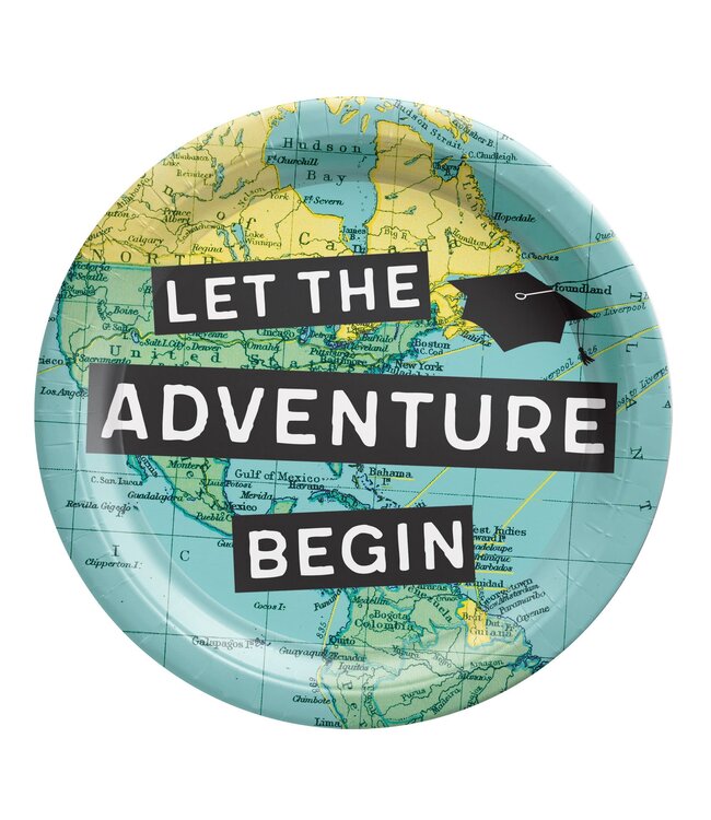 Amscan The World Awaits Dessert Plates - 18ct