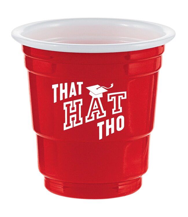 AMSCAN Red Plastic Graduation Shot Glasses 30ct