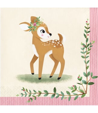 Creative Converting Deer Little One Lunch Napkins - 16ct