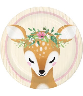 Creative Converting Deer Little One Dessert Plates - 8ct