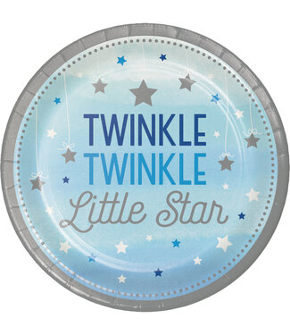 Creative Converting One Little Star Boy Lunch Plates - 8ct