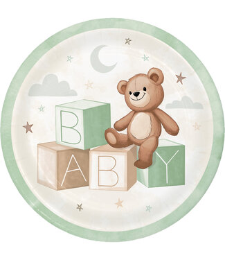 Creative Converting Teddy Bear Lunch Plates - 8ct