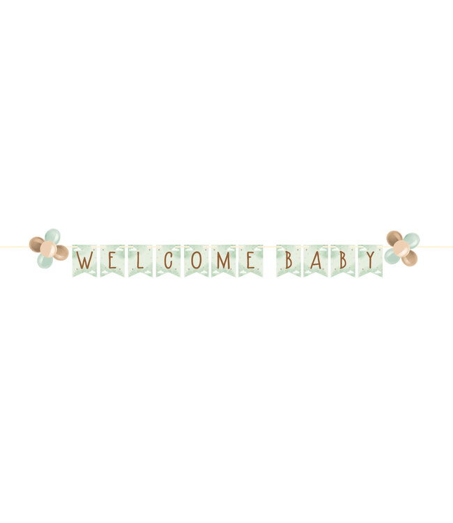 Creative Converting Teddy Bear Banner with Latex Balloons