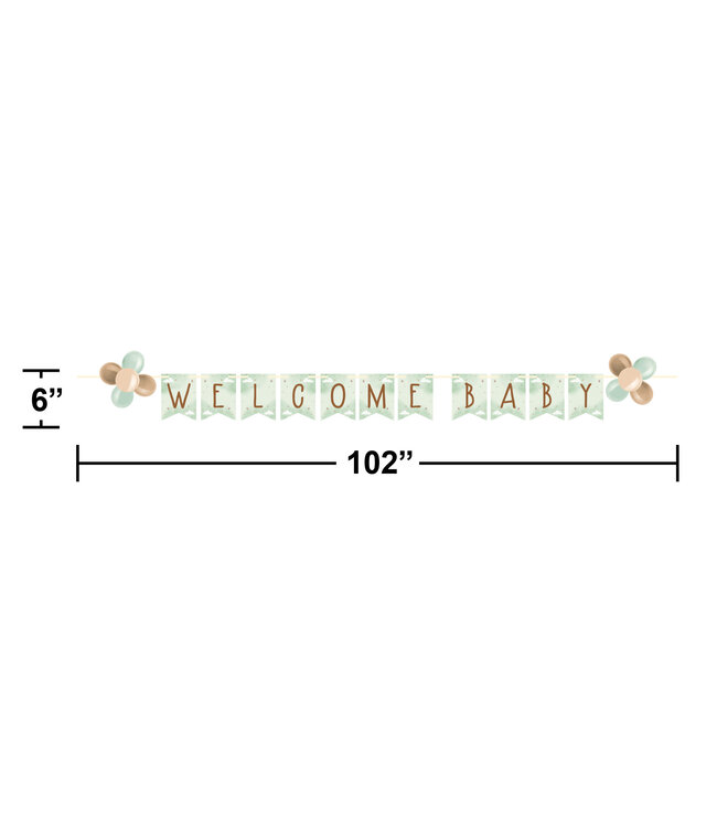 Creative Converting Teddy Bear Banner with Latex Balloons