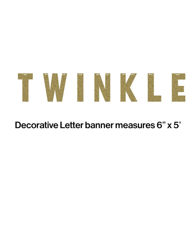 Creative Converting One Little Star Letter Banner w/Glitter