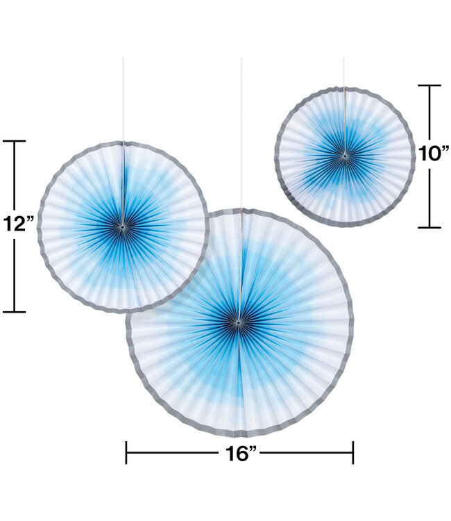 Creative Converting One Little Star Paper Fans - 3ct
