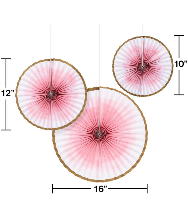 Creative Converting One Little Star Paper Fans - 3ct