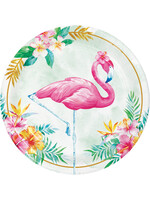 Flamingo Floral Lunch Plates - 8ct
