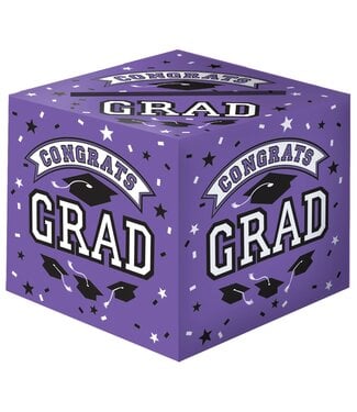 AMSCAN Grad Cardholder Box - Purple