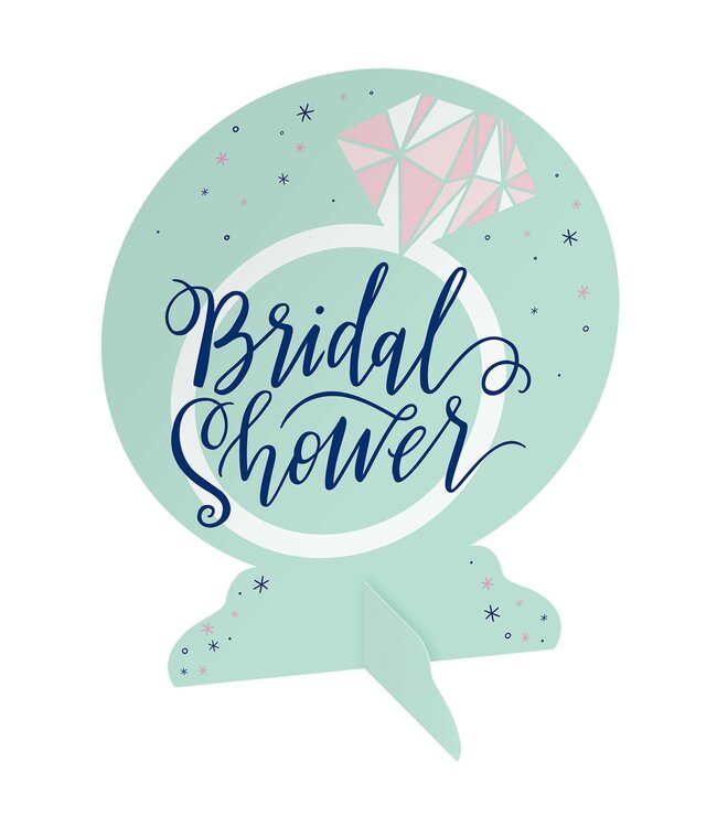 Mint Bridal Shower Table Centerpiece