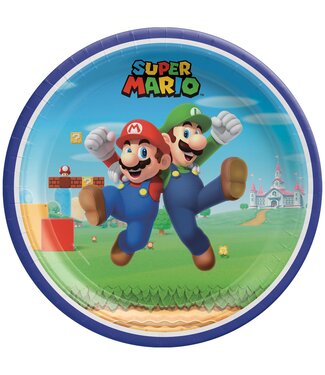 Super Mario Brothers 9" Round Plates
