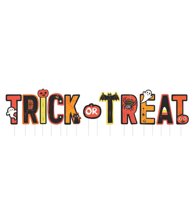 Trick-or-Treat Yard Stakes