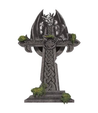 Mossy Cross Tombstone