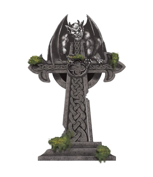 Mossy Cross Tombstone
