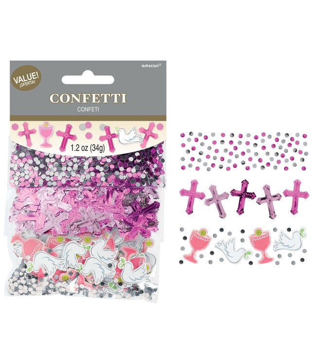 Communion Day Value Confetti Pack - Pink