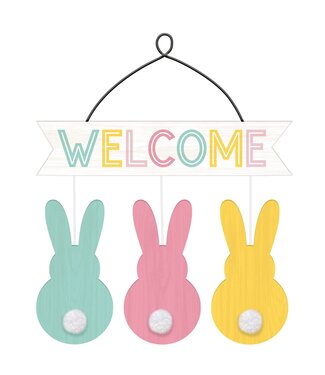 AMSCAN Welcome Bunnies Hanging Sign