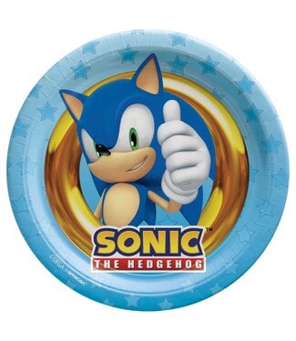 Sonic 7" Round Plates - 8ct