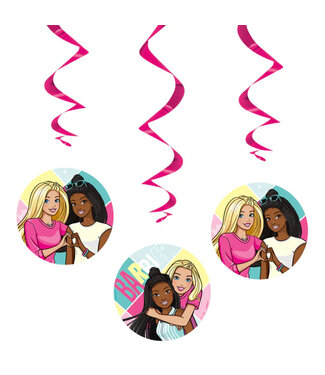 Barbie Hanging Swirl Decorations 26" - 3ct