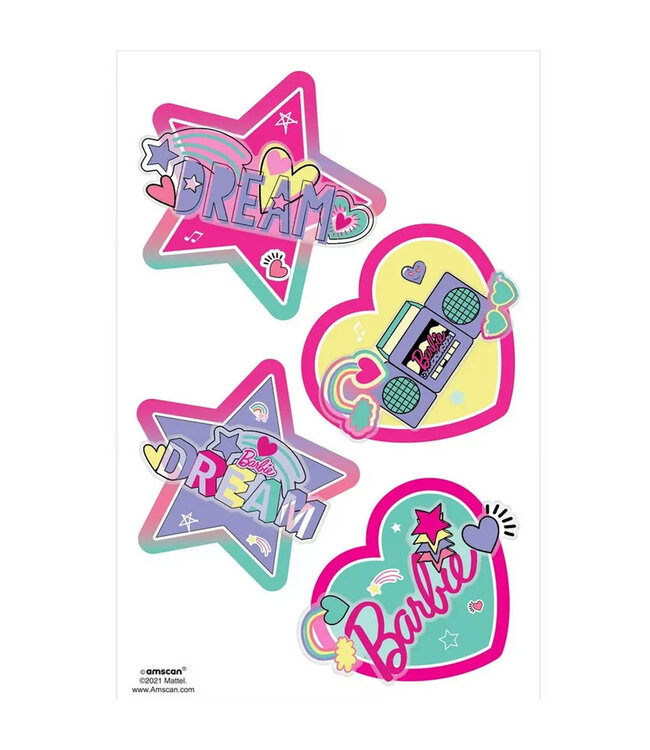 Barbie Dream Together Temporary Tattoos - 4ct