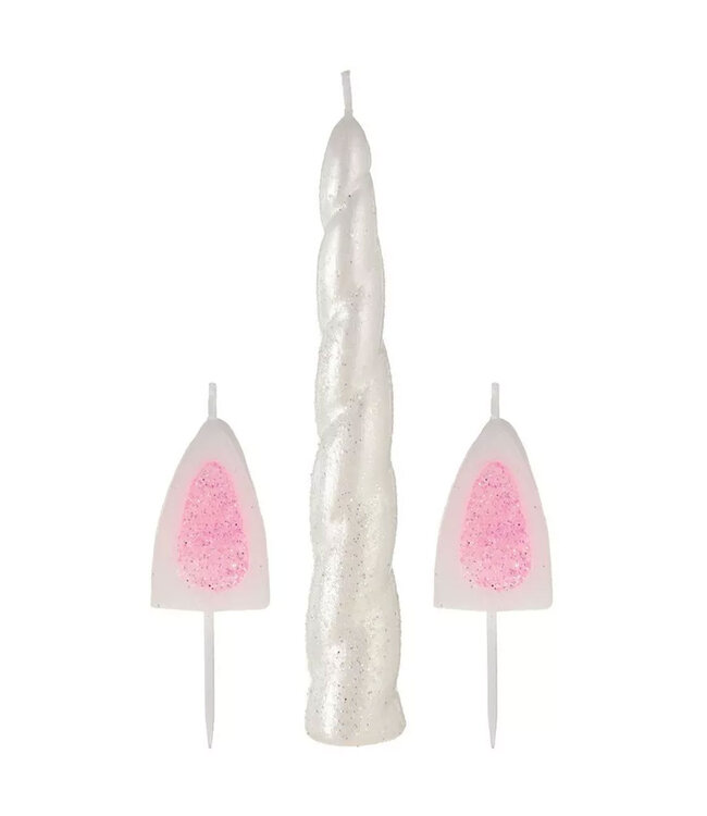 Glitter Enchanted Unicorn Wax Candle Set - 3pc