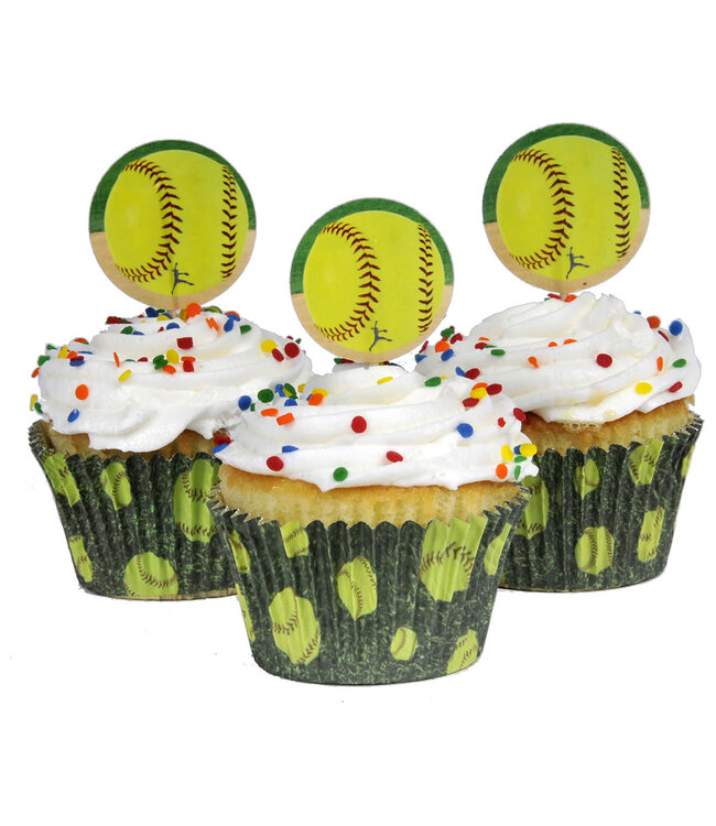 HAVERCAMP PRODUCTS Girl’s Fastpitch – Softball Party Picks - 24ct