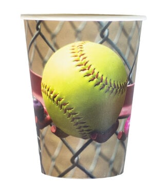 HAVERCAMP PRODUCTS Girl’s Fastpitch – Cups Paper 12 oz. 8-pack