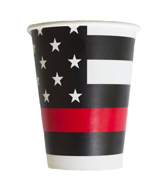 HAVERCAMP PRODUCTS Thin Red Line – Cups Paper 12 oz. 8-pack