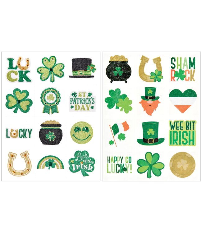 AMSCAN St. Pats Lucky Body Art - 24ct