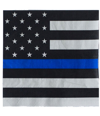 HAVERCAMP PRODUCTS Police – Napkins Luncheon Thin Blue Line - 16-pack