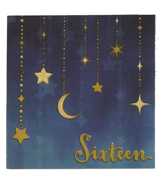HAVERCAMP PRODUCTS Sweet 16 – Beverage Napkin “Sixteen” 16-pack