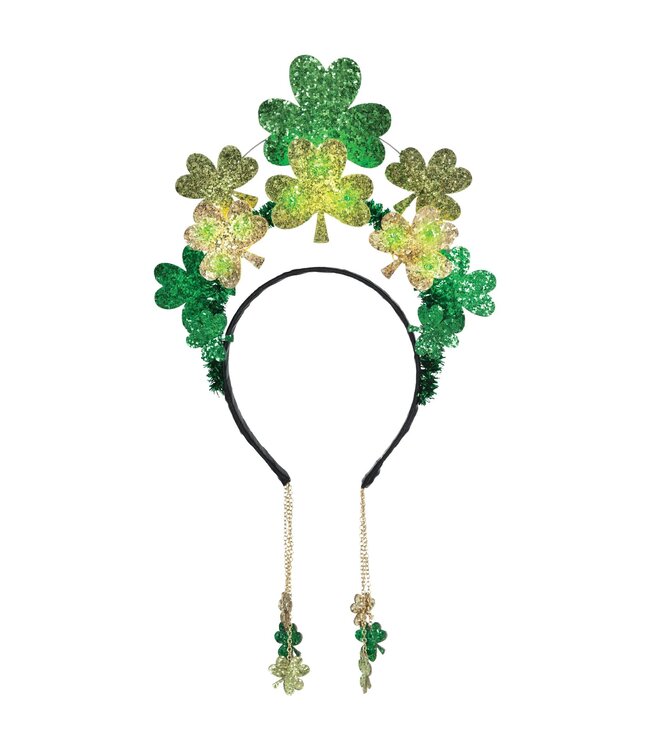Amscan Light Up Shamrock Headband w/ Dangles