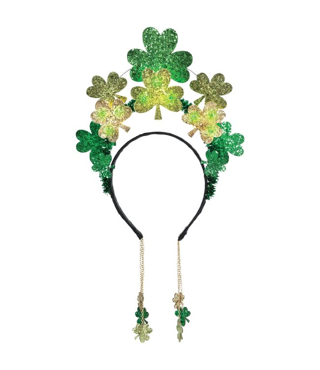 AMSCAN Light Up Shamrock Headband w/ Dangles