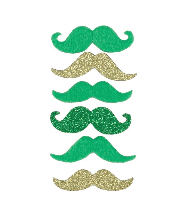 AMSCAN St. Patrick's Day Moustaches - 6ct