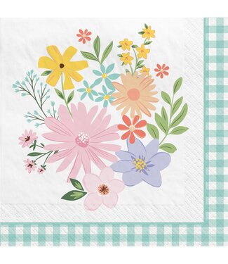 Amscan Springtime Blooms Beverage Napkins - 16ct