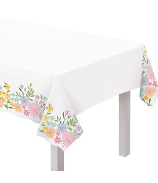 AMSCAN Springtime Blooms Plastic Table Cover