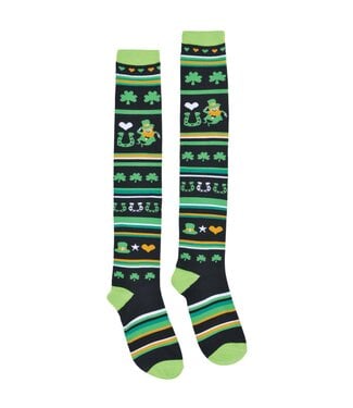 AMSCAN St. Patrick's Day Knee High Socks - Lucky Stripe