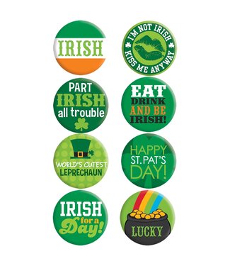 AMSCAN St. Patrick's Day Party Buttons - 8ct