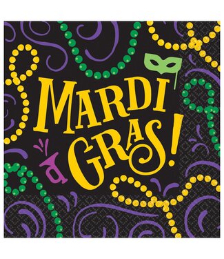 Mardi Gras Beverage Napkins 125ct
