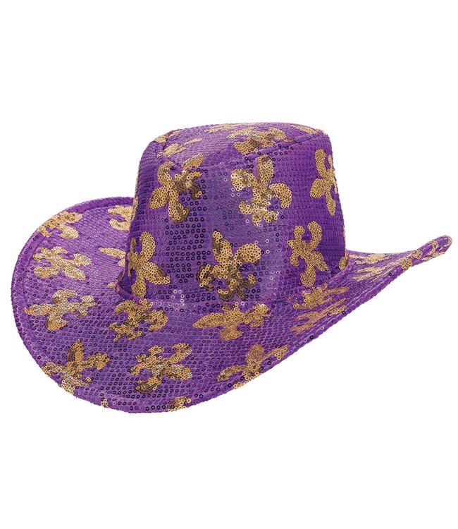 Sequin Cowboy Hat Mardi Gras
