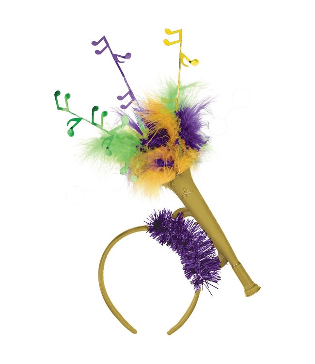 Trumpet Headband Mardi Gras