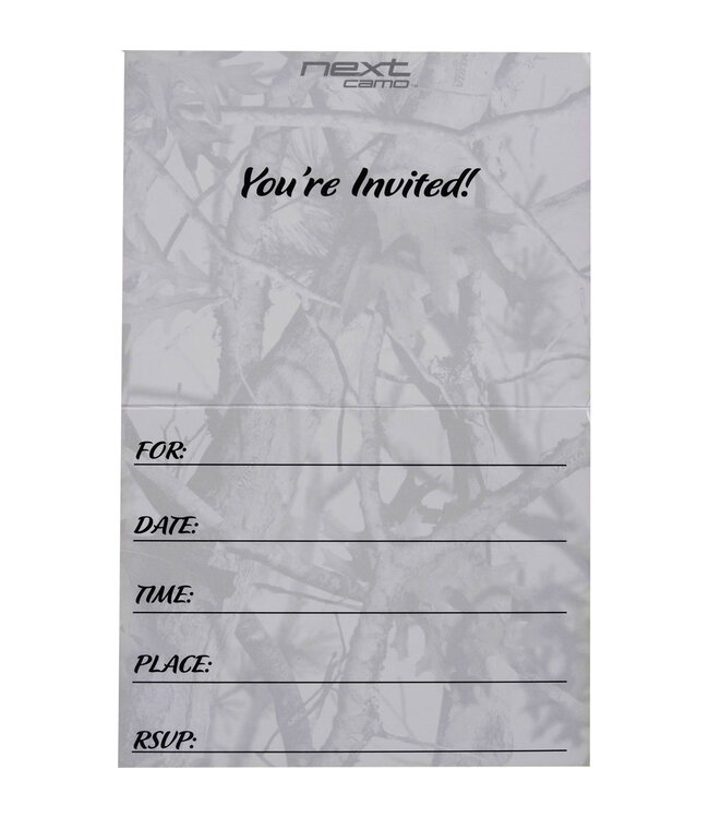 HAVERCAMP PRODUCTS Pink Camo – Invitations 8-pack