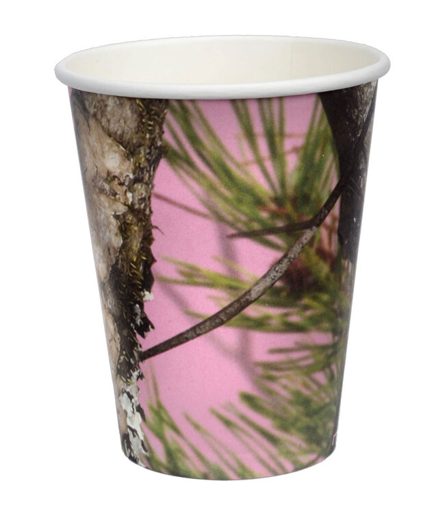 HAVERCAMP PRODUCTS Pink Camo – Paper Cups 12 oz. 8-pack